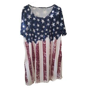 Floyu Patriotic Short Sleeve Top